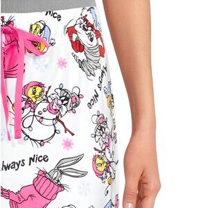 5/$20 NEW L 8-10 Women's Soft Looney Tunes Christmas Sleep Pants
